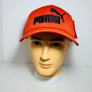 Puma Baseball Cap Classic Logo Embroidered Adjustable Activewear Men's Red New